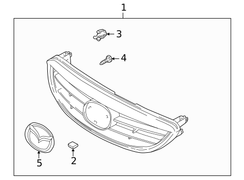Grille & Components for 2001 Mazda 626 #0