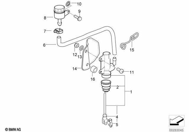 34217666157 - Brakes: Rear Brake Master Cylinder - D=13mm for BMW-Motorrad Image