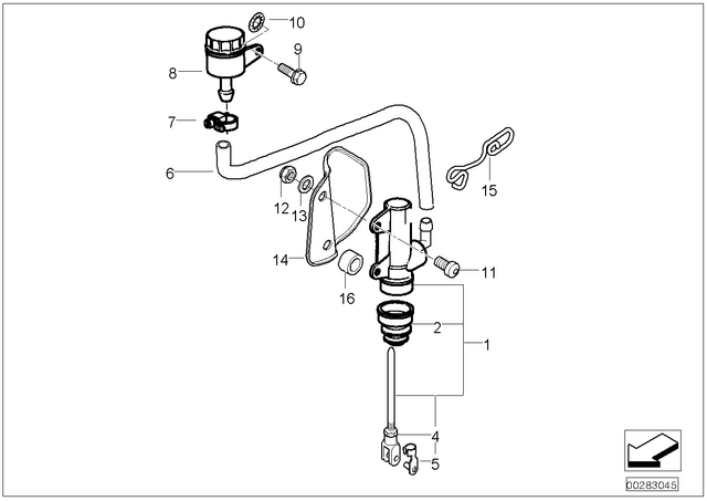 34217666157 - : Rear Brake Master Cylinder for BMW-Motorrad Image