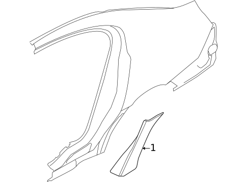 Exterior Trim - Quarter Panel for 2016 Lincoln MKS #0