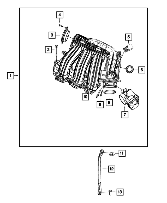 6100296 - Engine 2.7L Six Cylinder: Hex Head Bolt And Coned Washer, Mounting for Chrysler: 300, PT Cruiser, Sebring, Voyager | Dodge: Avenger, Caravan, Challenger, Charger, Journey, Magnum, Neon, Ram 1500, Ram 2500, Ram 3500, Stratus, Viper | Jeep: Liberty, Wrangler | SRT: Viper Image