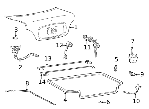 Lid & Components for 2001 Hyundai Accent #0