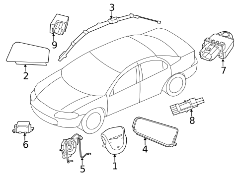 Air Bag System for 2010 Dodge Avenger #0