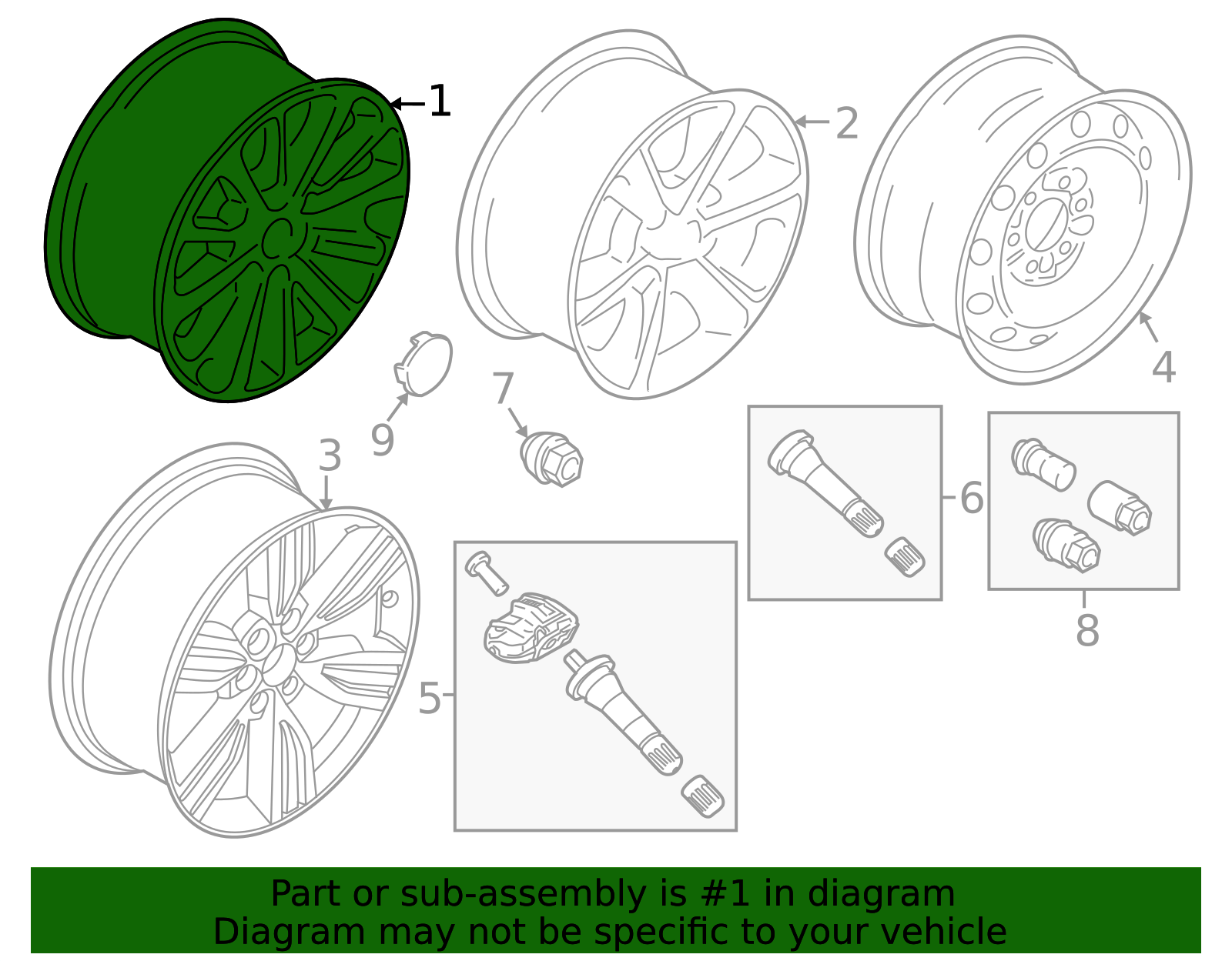 2022-2024 Ford Expedition Wheel, Alloy NL1Z-1007-J | OEM Parts Online