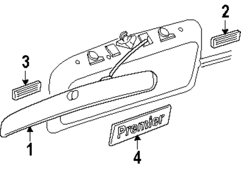 Exterior Trim - Lift Gate for 2000 Oldsmobile Silhouette #0