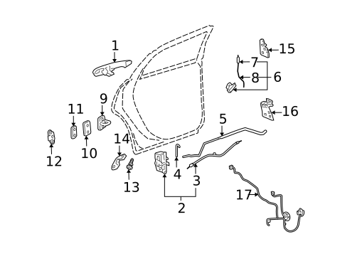 Lock & Hardware for 2008 Buick LaCrosse #0