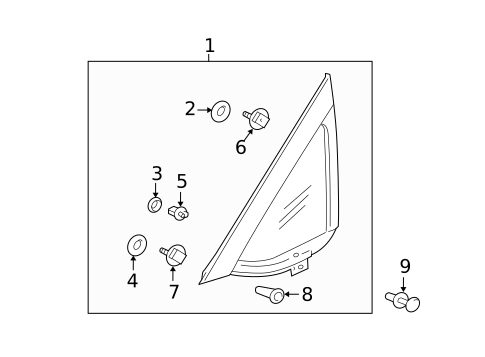 Glass & Hardware for 2007 Mitsubishi Endeavor #0