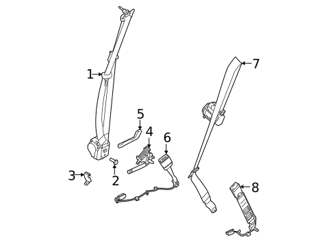 Front Seat Belts for 2020 Land Rover Defender 90 #0