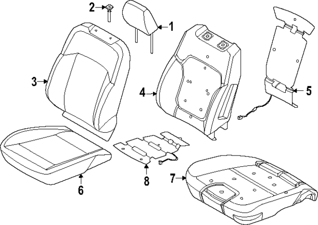 N1WZ6062901GX - : Cover Assembly Seat Cushion for Ford Image