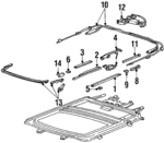 70310SH2000 - Body: Guide Rail for Honda: CRX Image