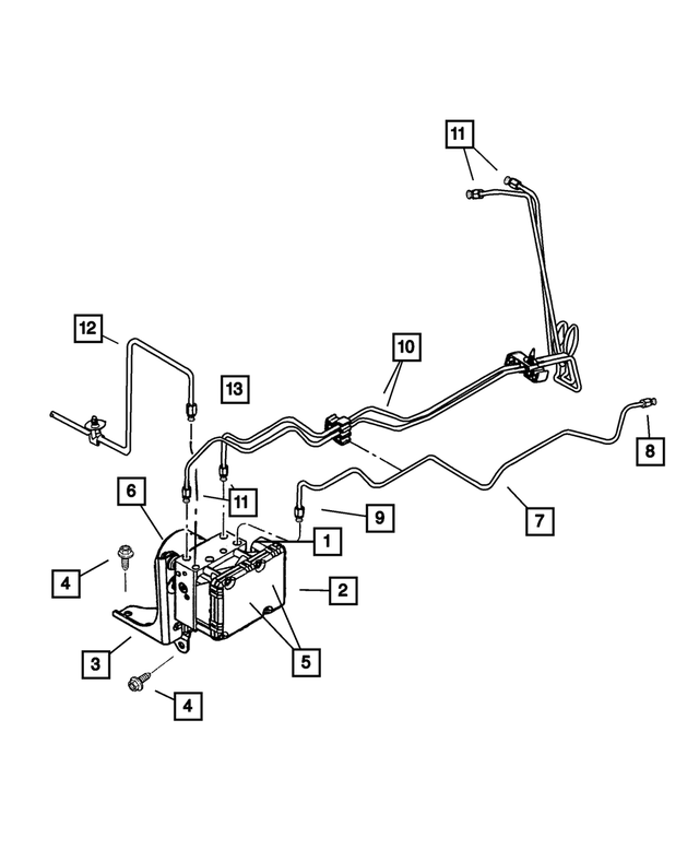 5018254AA - Service Brakes: Anti-lock Brake System Hydraulic Control Unit for Mopar Image image