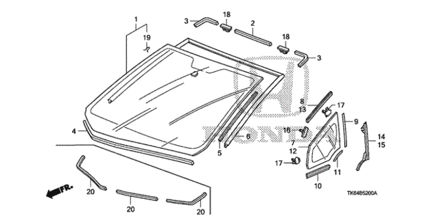 Front Windshield for 2012 Honda Fit #0