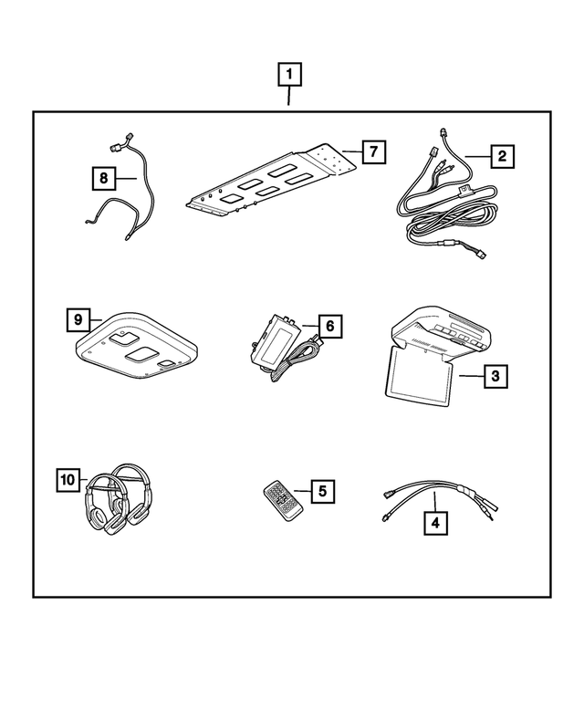 68036468AA - Mopar Accessories - Component Parts: Dvd Changer for Mopar Image image