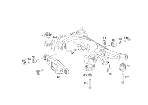 Rear Axle Support for 2006 Mercedes-Benz CLS55 AMG #0