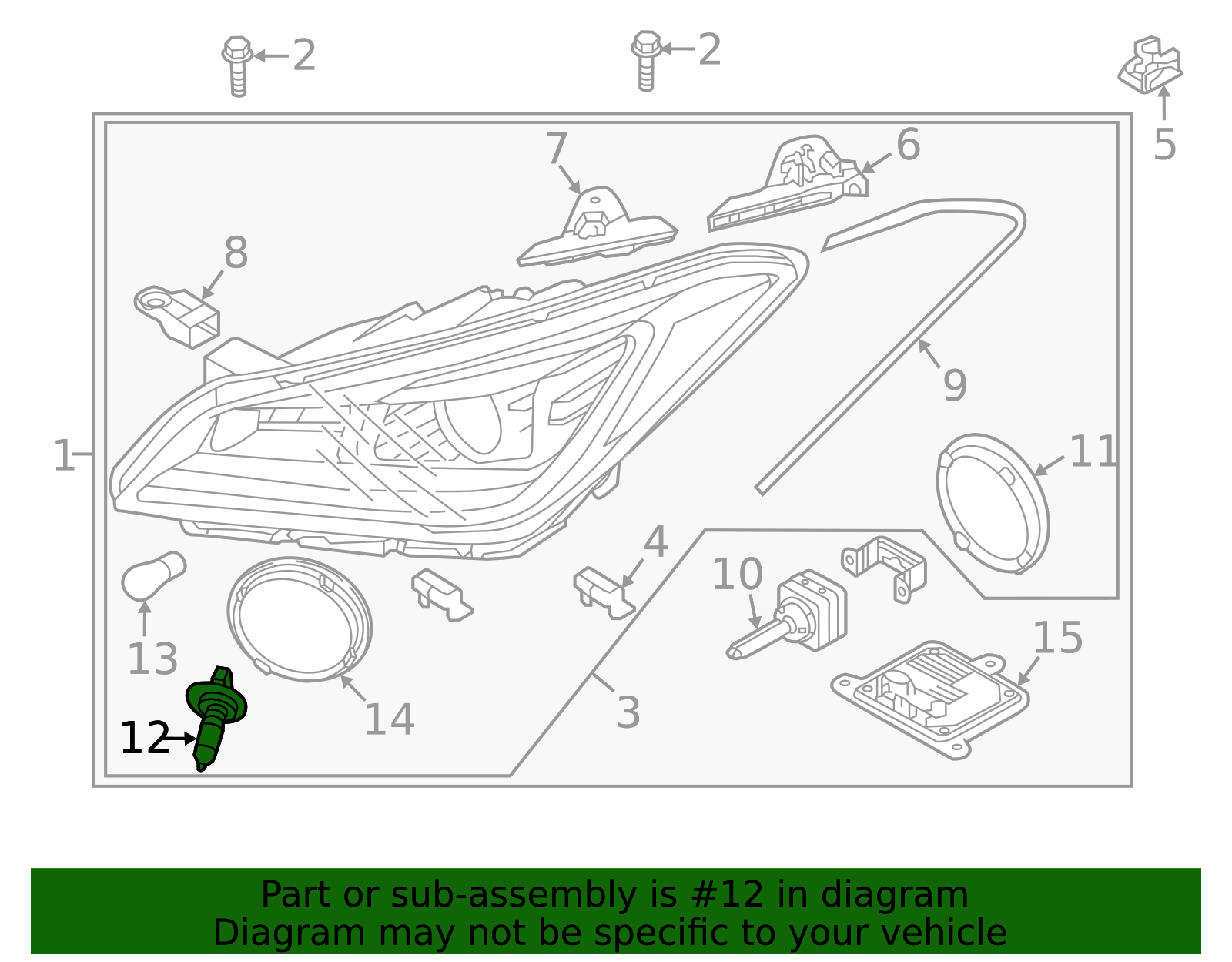 Genuine OEM Low Beam Bulb Part# 18649-55009-H Fits 2006-2018 Hyundai ...