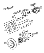 68029887AB - Brakes: Rear Disc Brake Pad Kit for Mopar Image