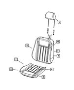 1AN47XDVAA - Interior Trim: Headrest Sleeve, Locking for Mopar Image