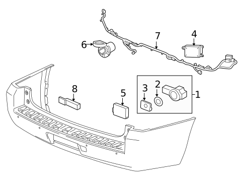 Bumper & Components - Rear for 2015 Cadillac Escalade ESV #1