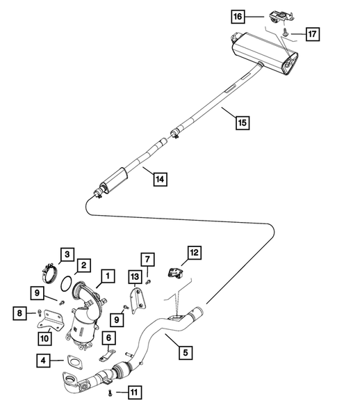Exhaust System for 2018 Fiat 500X #2
