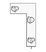 879173A060 - Body: Glass Retainer Clip for Lexus: GS450h, SC430 Image