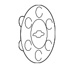 Charcoal Lamp Wheel Trim Cover Button Style Center Cap with Crest and Wreath Logo