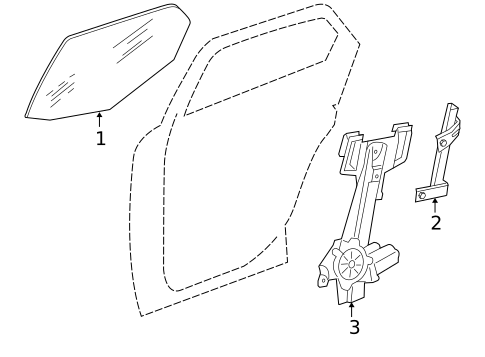 Glass - Rear Door for 2005 Chrysler 300 #0