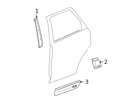 Exterior Trim - Rear Door for 2005 Saturn Vue #0