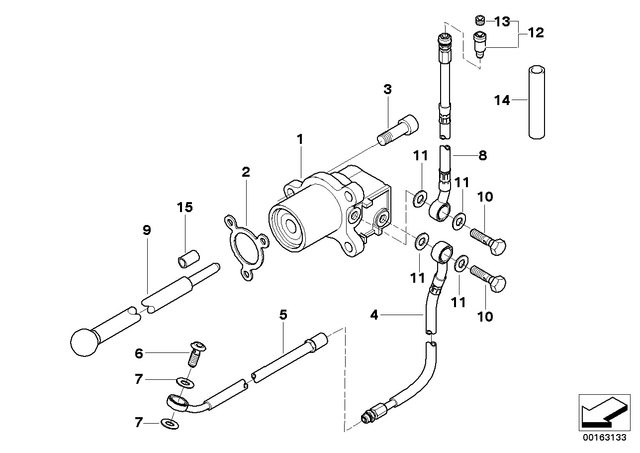 21522333450 - : Pressure Hose Assembly.Clutch for BMW-Motorrad Image
