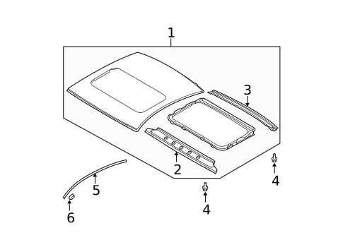 Exterior Trim - Roof for 2003 INFINITI G35 #1