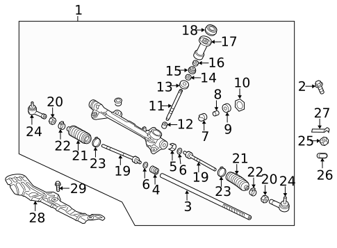 Steering Gear & Linkage for 2019 Hyundai Ioniq #0