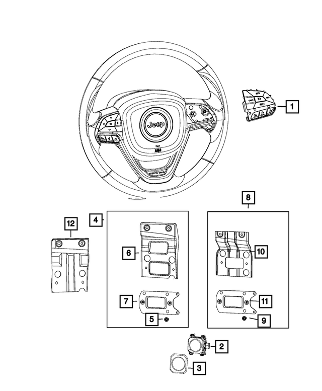 68232803AA - Electrical: Adaptive Cruise Control Bracket for Mopar Image image