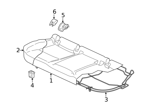 Rear Seat Components for 2021 Volkswagen Golf #1