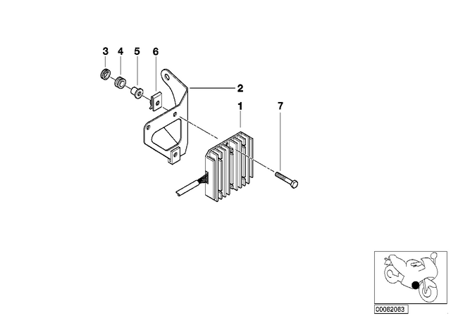 61312346551 - : Bracket, Generator Regulator for BMW-Motorrad Image
