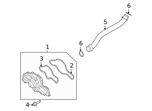 Water Pump for 2009 Ford Taurus X #0