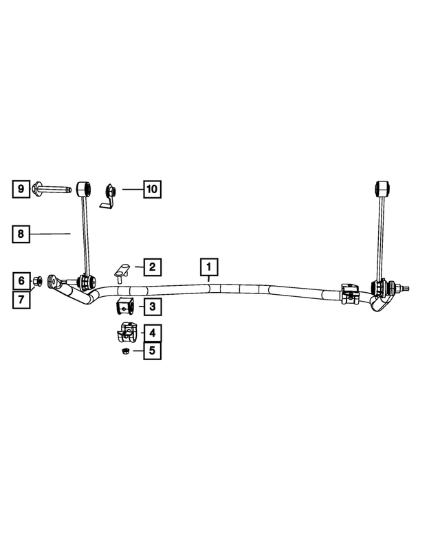 52014039AA - Rear Suspension: Stabilizer Bar Bushing for Mopar Image