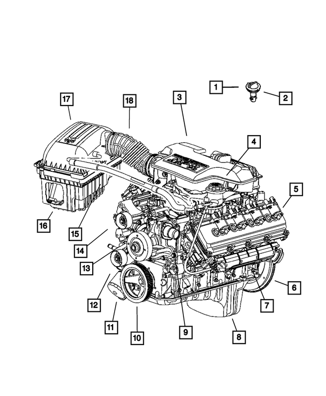 53032463BA - Engine 5.7L Eight Cylinder: Throttle Body Resonator for Mopar Image