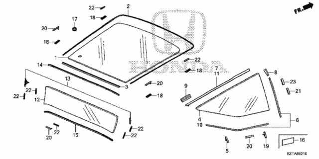 Rear Windshield for 2016 Honda CR-Z #0