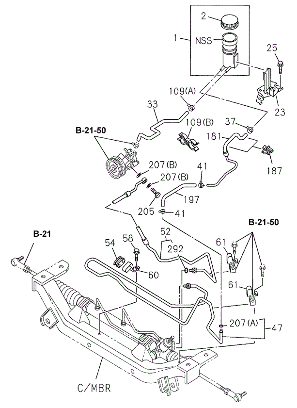 P.S. Control (Chassis) for 2002 Honda Passport #0