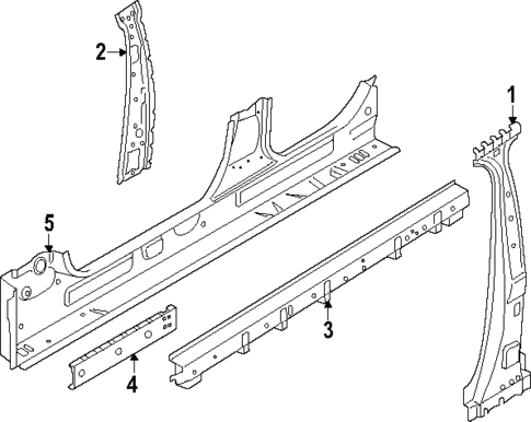 Center Pillar & Rocker for 2023 BMW XM #0