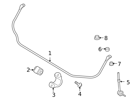 Stabilizer Bar & Components for 2009 Volvo V70 #0
