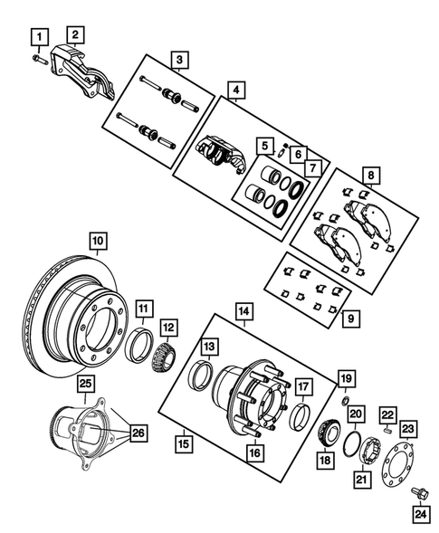 Rear Brakes for 2014 Ram 3500 #0