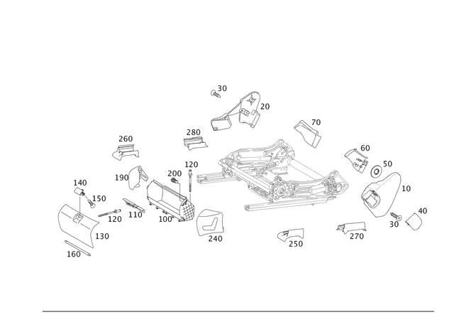 2119184436 - Driver Seat: Cover for Mercedes-Benz: CLS500, CLS55 AMG, CLS550, CLS63 AMG, E320, E500, E55 AMG Image image