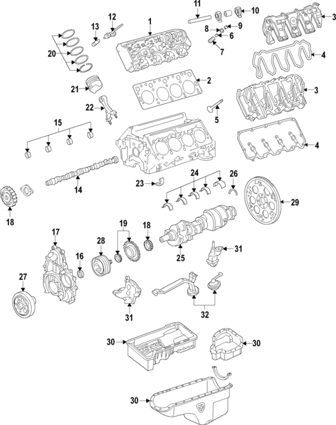 Engine for 2023 GMC Sierra 2500 HD #1