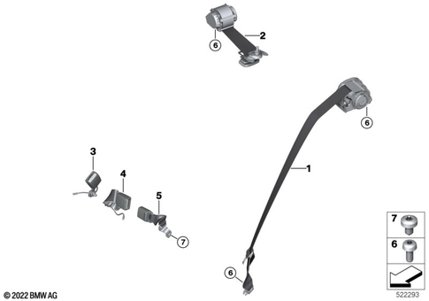 Safety Belt for 2024 Mini Countryman SE ALL4 #1