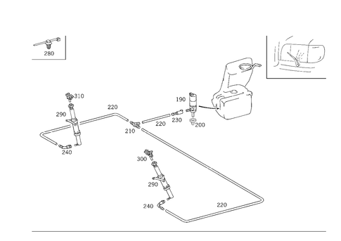 Pane Washer, Headlamp Wiper/Washer for 2000 Mercedes-Benz S430 #0