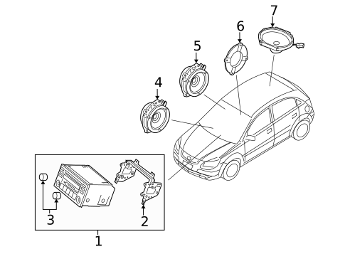 SOUND SYSTEM for 2007 Kia Rio5 #0