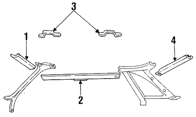 E43Z5403606A - Body: Windshield Molding for Ford Image