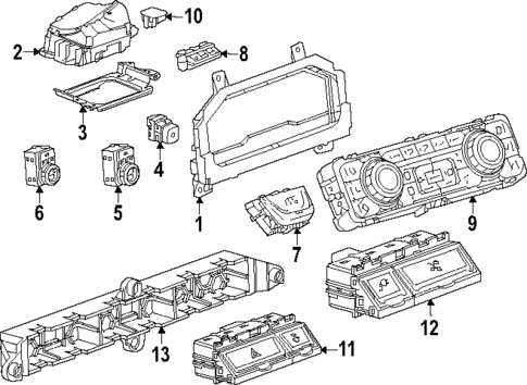 Cluster & Switches for 2025 GMC Sierra 2500 HD #12