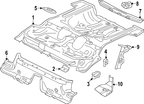 Rear Floor & Rails for 2025 Volkswagen GTI #0