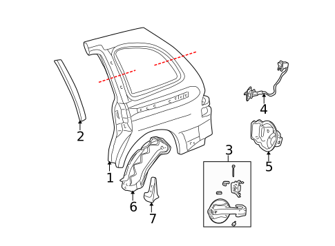 Side Panel & Components for 2007 Ford Freestar #0